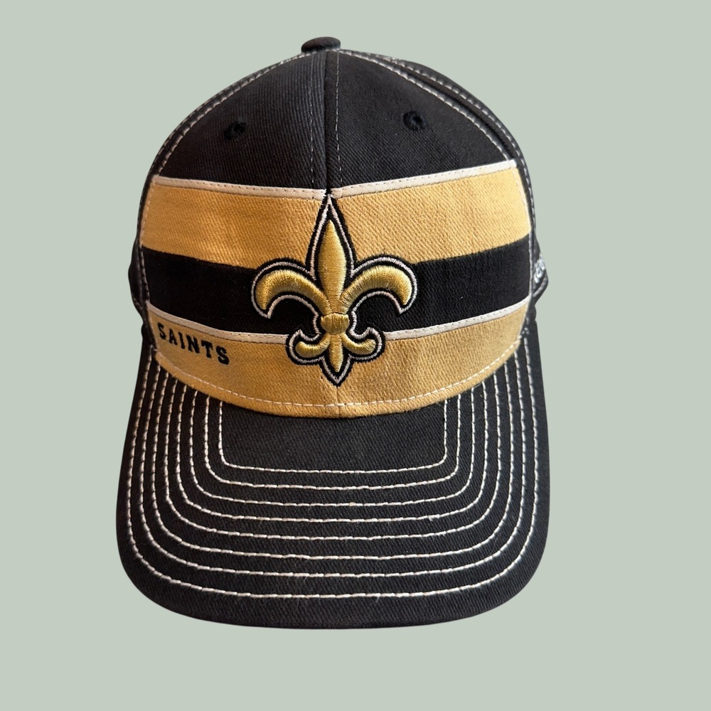 New Orleans Saints Hat Mens L/XL Black Gold NFL Football Reebok Other Brand